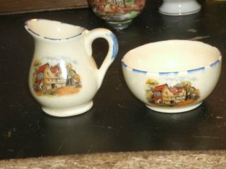 Minature Pitcher And Bowl Made In England photo