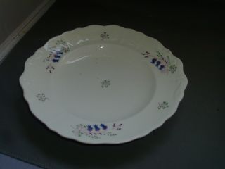Antique 19th Century Porcelain Sprig Cornflower Sprig Blue Bell Cake Plate 1830 photo