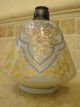 Victorian Hand Painted Enamel Perfume Atomizer Bottle - Bohemian,  Czech,  Milk Glass Perfume Bottles photo 6