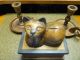 Colonial Wood Candle Holders & Cat Jewelry Box Primitives photo 3