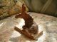 Vintage Primitive Miniature Antique Folk Art Carved Donkey Figurine Primitives photo 1