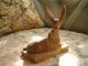 Vintage Primitive Miniature Antique Folk Art Carved Donkey Figurine Primitives photo 2