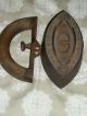 Antique Sad Iron With Wood Handle Release On The Handle The Americas photo 5