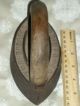 Antique Sad Iron With Wood Handle Release On The Handle The Americas photo 8