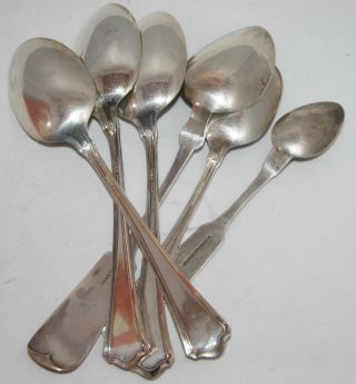 Sterling Silver Spoon Set - All Have Maker ' S Marks - 6 Pieces 284 Gram photo