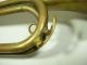 Brass Bugle Vintage Or Antique Made In Czechoslovakia Many Dents Brass photo 2