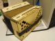 Vintage Painted White W/designs Marked Hohner Wooden Starter,  Smaller Accordion Other photo 9
