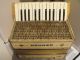 Vintage Painted White W/designs Marked Hohner Wooden Starter,  Smaller Accordion Other photo 2