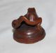 Japanese Antique Netsuke Wood Snake Frog Japan Circa 1920s Netsuke photo 3