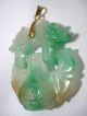 Rare Chinese Antique Heavily Carved Fine Jade Jadeite Hinged Pendant Dragons Necklaces & Pendants photo 4