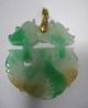 Rare Chinese Antique Heavily Carved Fine Jade Jadeite Hinged Pendant Dragons Necklaces & Pendants photo 7