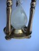 Extremely Rare Late 19th Century French Brass Hour Glass Clock Time Metalware photo 6