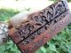 Antique Vintage Hand Carved Wood Jewelry Box Unique Carving Art 19th Century Boxes photo 3