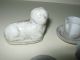 Antique India Small Size Toy Tea Set And Dog Figure Cups & Saucers photo 4