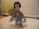 Antique German Pincushion Half Doll Flapper Fashion Doll W/large Bouquet Flowers Pin Cushions photo 1