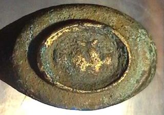 Uk Roman Conserved Bronze Ring - Clasped Hands Circa: 2nd Century - Norfolk photo