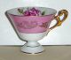 Vintage Pedestal Pink & Gold Cup & Saucer Large Rose Iridescent Luster Japan Cups & Saucers photo 3