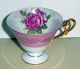 Vintage Pedestal Pink & Gold Cup & Saucer Large Rose Iridescent Luster Japan Cups & Saucers photo 5