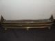 Antique 19th C.  Brass Footed French Victorian Fireplace Fender W/lion ' S Paw Feet Fireplaces & Mantels photo 10