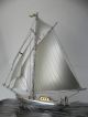 Finest Quality Antique Signed Japanese Sterling Silver Model Yacht Ship By Seki Other photo 10
