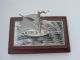 Finest Quality Antique Signed Japanese Sterling Silver Model Yacht Ship By Seki Other photo 6