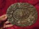 Rare 17th C Antique Spanish Colonial Catholic Dish Paten Copper Saint Monk Peru? Latin American photo 2