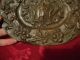 Rare 17th C Antique Spanish Colonial Catholic Dish Paten Copper Saint Monk Peru? Latin American photo 3