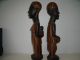 Pair Of Northern Ghana Carved Wooden Figures - 13 Ins Tall Other photo 1