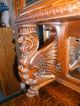 Qtr.  Oak Sideboard W/full Griffins, , ,  China Cabinet,  Bevel Mirrors,  Huge Feet 1900-1950 photo 1