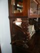 Qtr.  Oak Sideboard W/full Griffins, , ,  China Cabinet,  Bevel Mirrors,  Huge Feet 1900-1950 photo 2