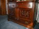 Qtr.  Oak Sideboard W/full Griffins, , ,  China Cabinet,  Bevel Mirrors,  Huge Feet 1900-1950 photo 4