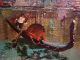 Vintage Signed Oil On Canvas Painting Of Venetian Scene Other photo 3
