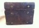 Small Old Wood Folk Art Box Chest With Metal Bands Primitives photo 3