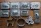 Group Of 11 Very Old Tin Cookie Cutters - Some Flatback - Fluted & Animal Primitives photo 4