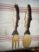 Handmade Handcarved Old Fish Trout Decoy Spoon And Fork Ustensiles Primitives photo 1