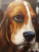 The Basset Hounds - Dog Oil Painting 12 X 16 Inches - Sold Unframed Primitives photo 5