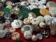 114 Buttons Lots Vintage Rhinestone New Glass Antique Czech Bakelite Victorian Buttons photo 10