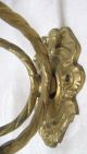 Antique Brass Double Coat Hat Hanger Hook Hall Tree Cut Glass Finials Ends Hooks & Brackets photo 1