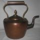 Rare 19th Century Unique Antique Primitive Copper Brass Tea Kettle Pot Marked 0 Metalware photo 1