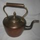Rare 19th Century Unique Antique Primitive Copper Brass Tea Kettle Pot Marked 0 Metalware photo 3