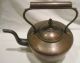 Rare 19th Century Unique Antique Primitive Copper Brass Tea Kettle Pot Marked 0 Metalware photo 4