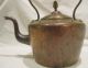Rare 19th Century Unique Antique Primitive Copper Brass Tea Kettle Pot Marked 0 Metalware photo 5