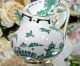 Royal Chelsea Pekin Pattern Creamer And Sugar Holder Green Cups & Saucers photo 2