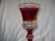 Cranberry Glass Goblet Shaped Compote Decorative Dish Compotes photo 1