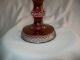 Cranberry Glass Goblet Shaped Compote Decorative Dish Compotes photo 2