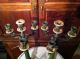 French Restoration Ormolu Gilt Patinated Bronze Candelabra Pair C.  1830 Empire Metalware photo 9