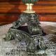 French Restoration Ormolu Gilt Patinated Bronze Candelabra Pair C.  1830 Empire Metalware photo 1