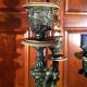 French Restoration Ormolu Gilt Patinated Bronze Candelabra Pair C.  1830 Empire Metalware photo 6