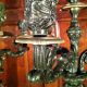French Restoration Ormolu Gilt Patinated Bronze Candelabra Pair C.  1830 Empire Metalware photo 7