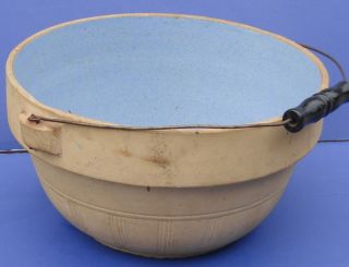 Salt Glaze Bowl With Handle Acid Proof 20th Century German photo